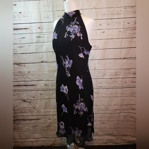 Size 10 Black floral Evan-Picone dress